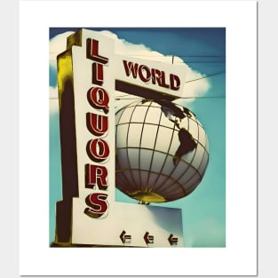 Historic World Liquors Marquee St Pete Florida Posters and Art